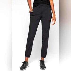 Athleta Women's Pants Trekkie Black Jogger Nylon Spandex Pockets Size 14 #54023